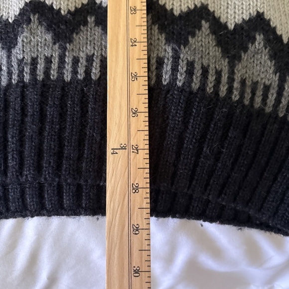 KNIT Sweater warm grey pattern size Large BARRAGE western - Picture 7 of 7